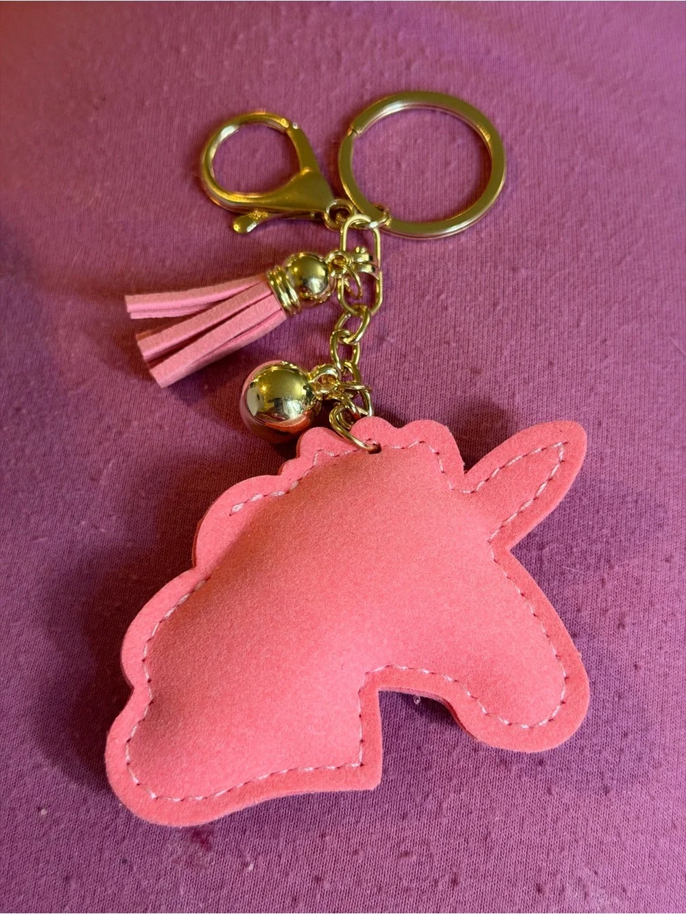 Rhinestone Unicorn Keyring bag backpack charm